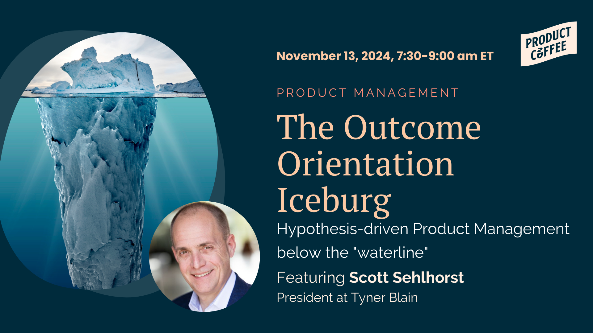 Product Management Event - The Outcome Orientation Iceburg - Hypothesis-driven Product Management below the "waterline"