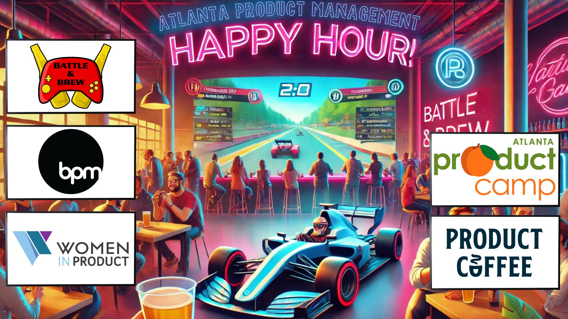 Product Management Event - Atlanta Product Happy Hour - February 2026 - Battle & Brew - Drinks, games, and your favorite product people. We're back at Battle & Brew in Sandy Springs.